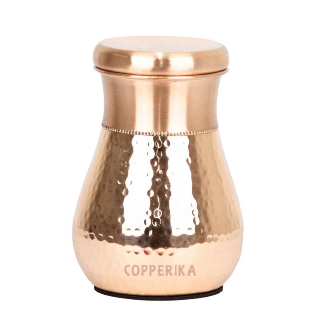     			Copperika Rajwadi Bedroom Jar / Pot Copper Bottle Copper Copper Water Bottle 800 mL ( Set of 1 )