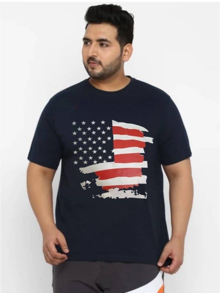     			DAAWEAR OUTFITS Pack of 1 Cotton Regular Fit Men's T-Shirt ( Navy )