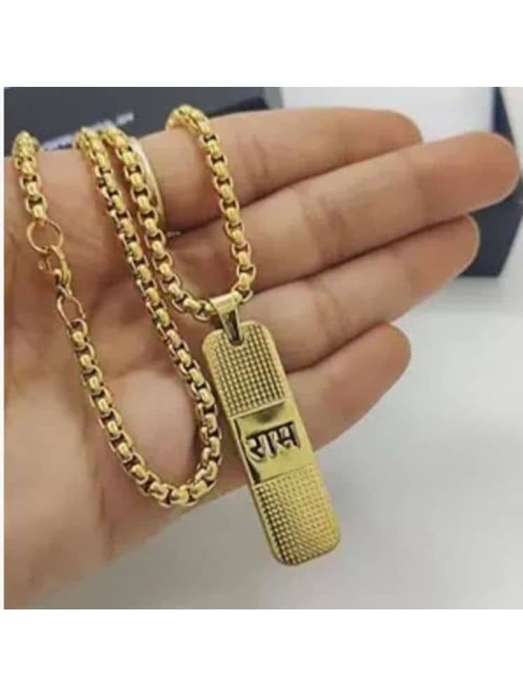 Fadiso Fashion Gold Men's Religious Pendant With Chain ( Pack of 1 ) - Jewellery Sets | Buy online on ZillyBuy
