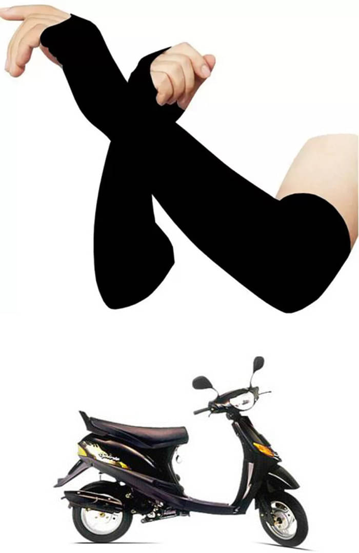 Genric Black Solid Riding Sleeves ( Set of 2 ) Genric Black Solid Riding Sleeves ( Set of 2 )