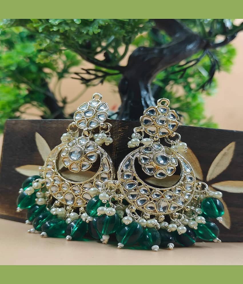 Jiyanshi fashion Green Jhumki Earrings ( Pack of 1 ) - Earrings | Buy online on ZillyBuy