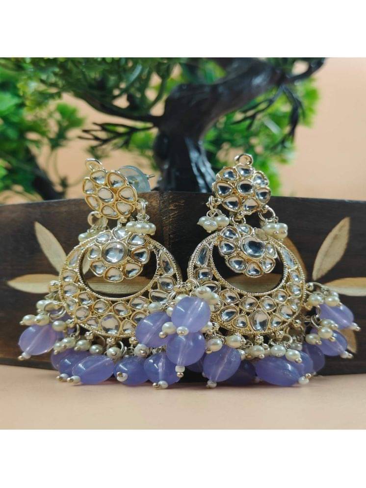     			Jiyanshi fashion Light Purple Chandbalis Earrings ( Pack of 1 )