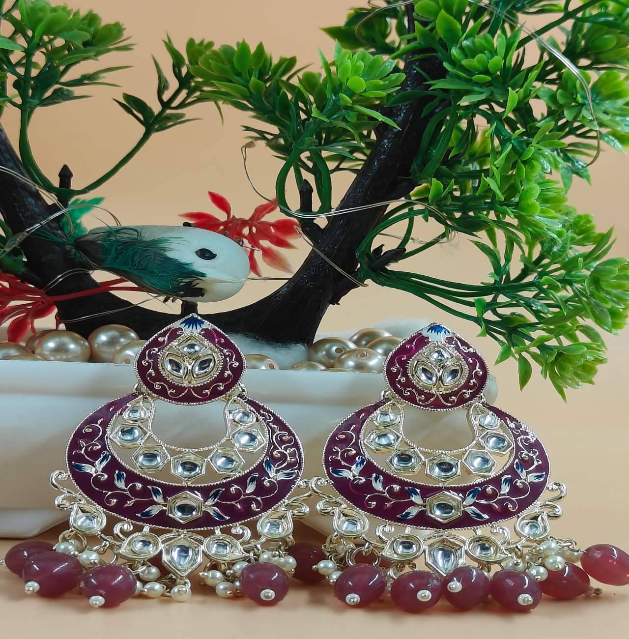     			Jiyanshi fashion Multi Color Chandbalis Earrings ( Pack of 1 )