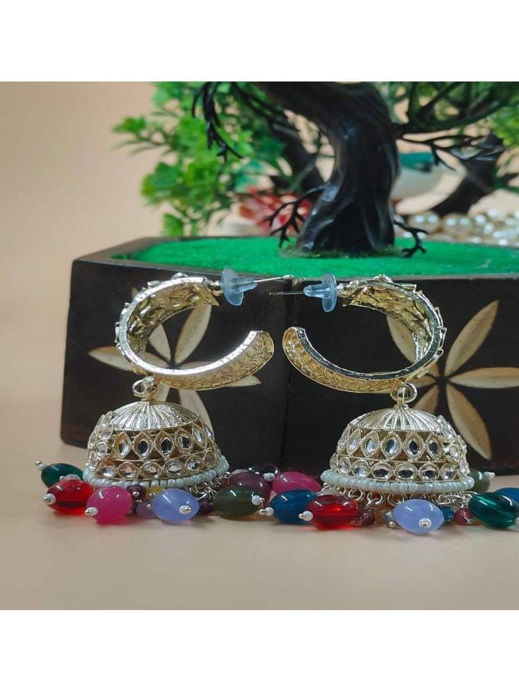     			Jiyanshi fashion Multi Color Jhumki Earrings ( Pack of 1 )