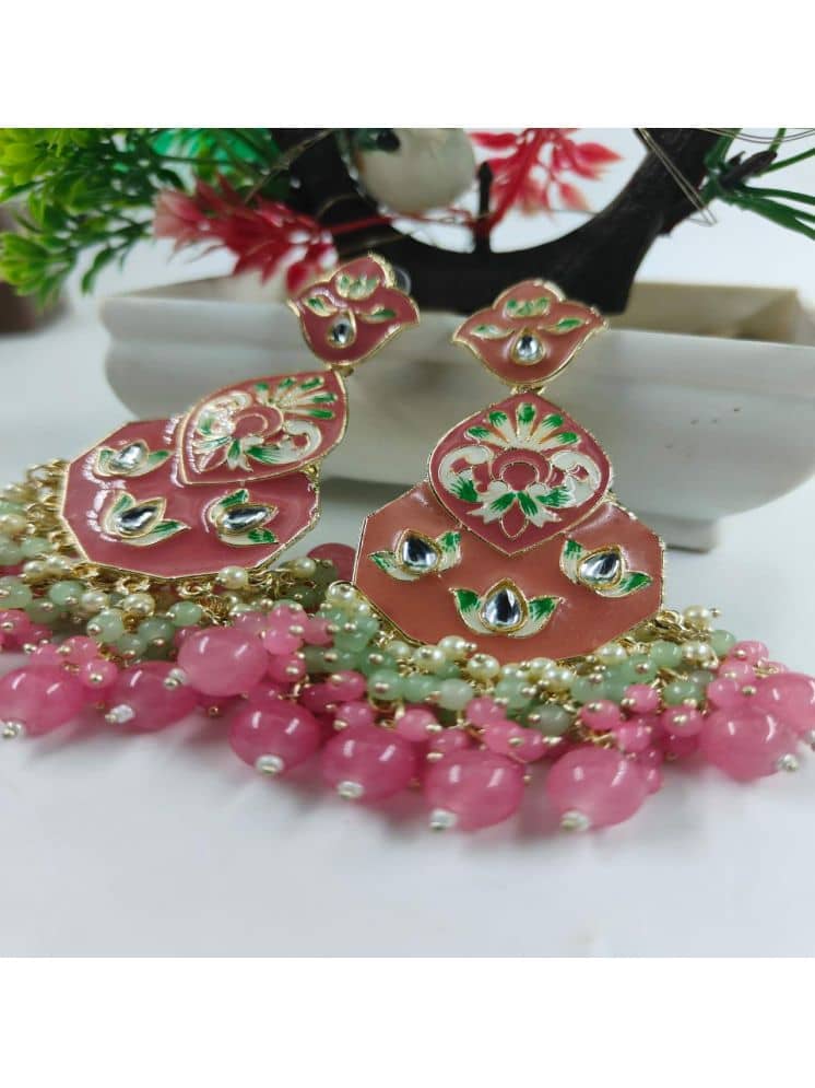 Jiyanshi fashion Peach Chandbalis Earrings ( Pack of 1 ) - Earrings | Buy online on ZillyBuy