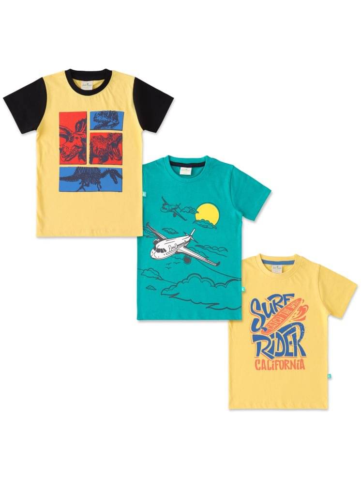     			Juscubs Pack of 2 Boys Cotton T-Shirt ( Multicolor )