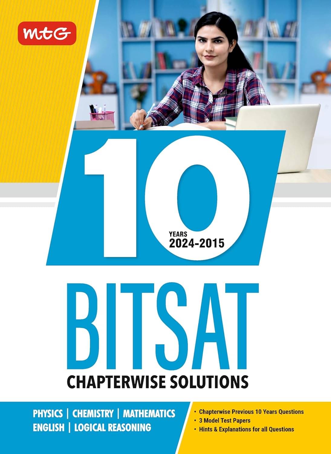     			MTG 10 Years BITSAT Chapterwise Previous Solved Question Papers (PYQ Book) For 2025 Exam | Physics, Chemistry, Mathematics, English & Logical Reasoning | 3 Model Test Papers with Hint & Explanations for all Question