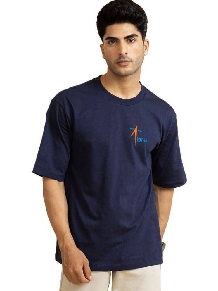     			Organic Chics Pack of 1 100% Cotton Oversized Fit Men's T-Shirt ( Navy )