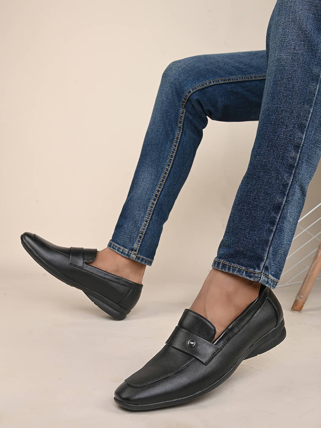 Prolific Black Men's Slip On Formal Shoes Prolific Black Men's Slip On Formal Shoes