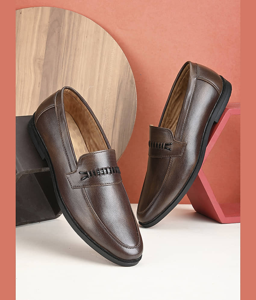 Prolific Brown Men's Mocassin Formal Shoes - Formal Shoes | Buy online on ZillyBuy