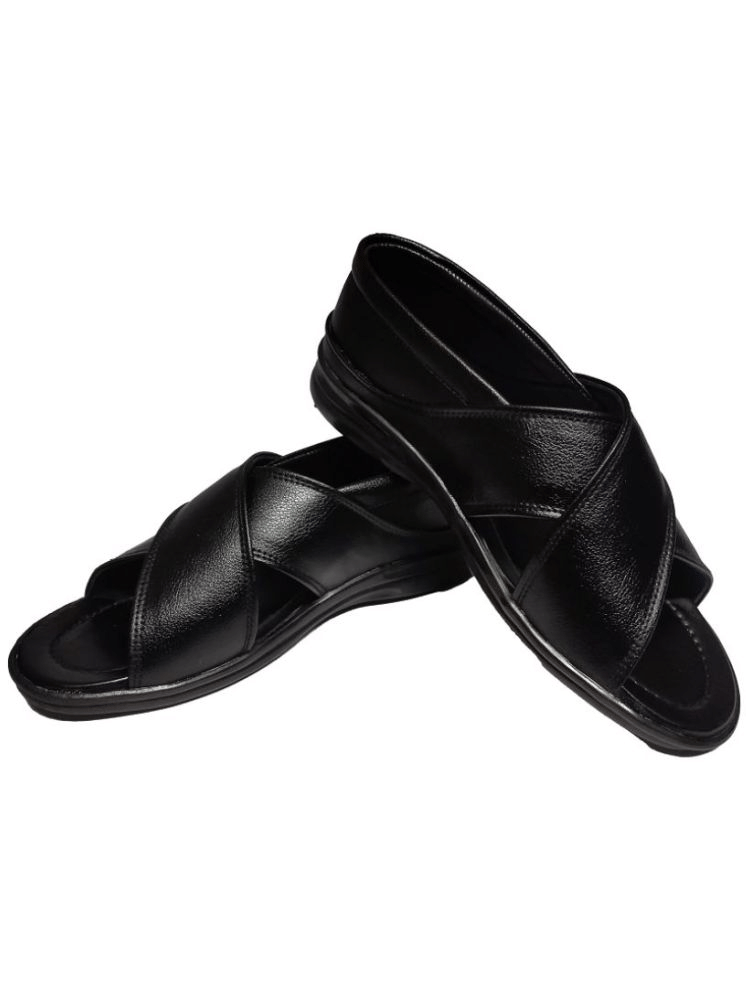 RAGE GAZE - Black Men's Sandals