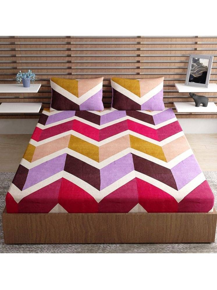 UrbanArts Microfiber 1 Double Bedsheet with 2 Pillow Covers ( Multicolor )     			UrbanArts Microfiber 1 Double Bedsheet with 2 Pillow Covers ( Multicolor )