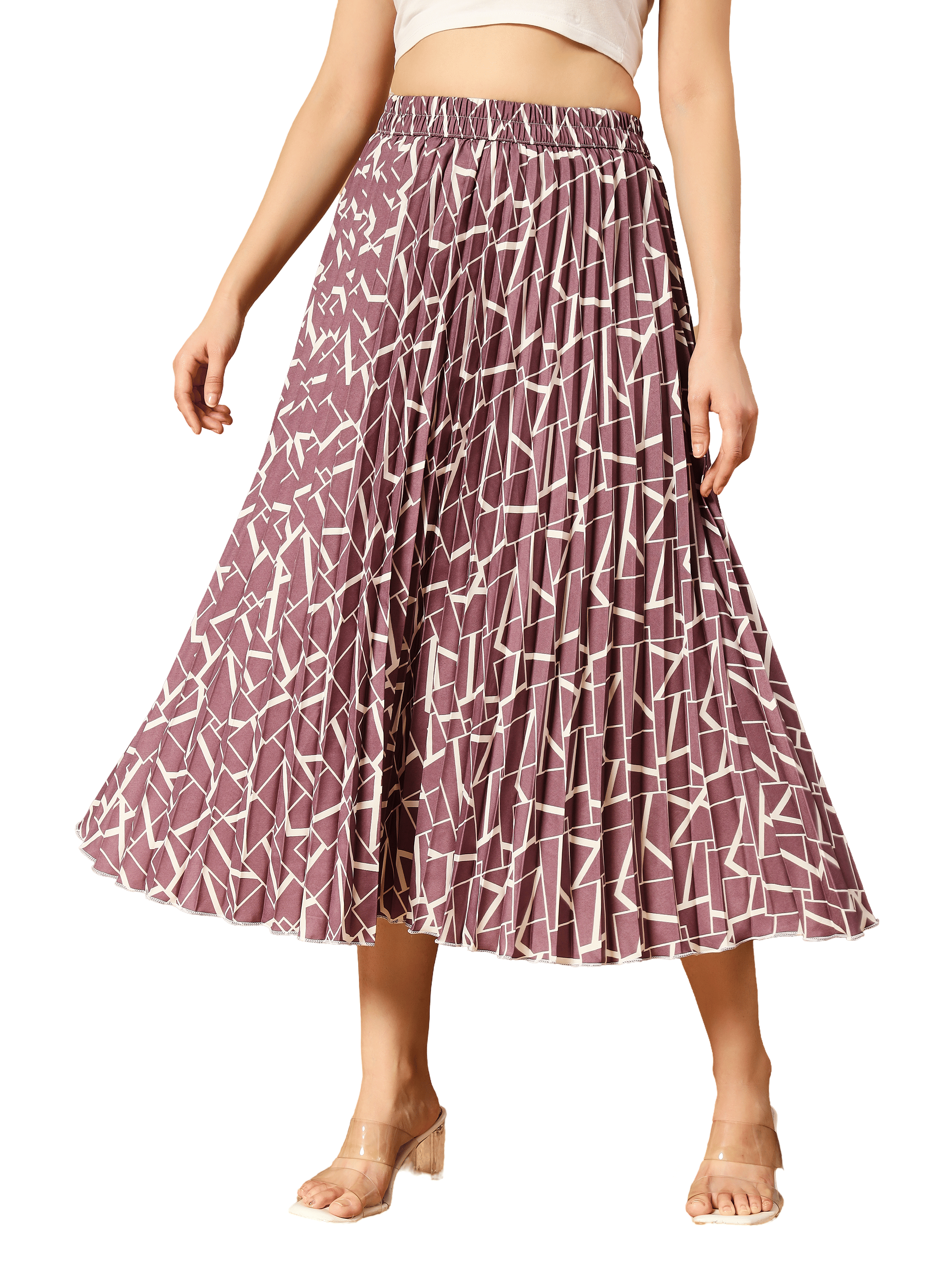 ZWERLON Purple Crepe Women's Flared Skirt ( Pack of 1 ) ZWERLON Purple Crepe Women's Flared Skirt ( Pack of 1 )