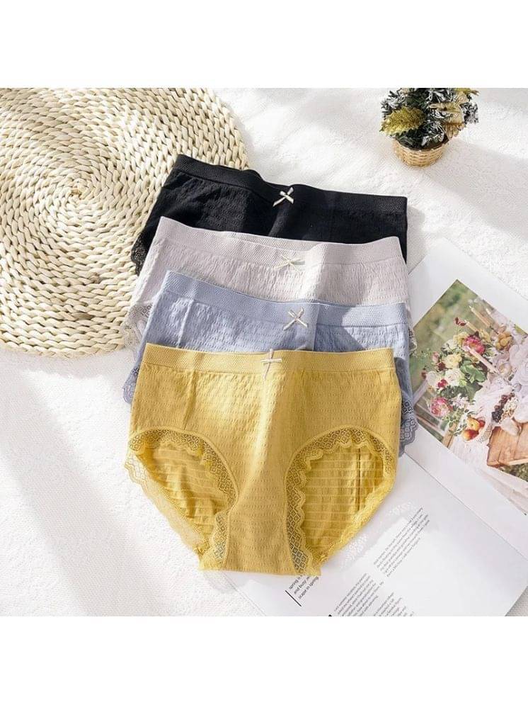     			Adina Claim comfort Pack of 4 Cotton Lycra Self Design Women's Bikini ( Multicolor )