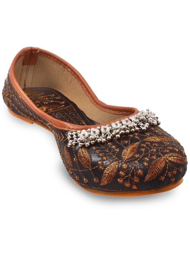 Anjaneya Creations Black Women's Mojaris Anjaneya Creations Black Women's Mojaris