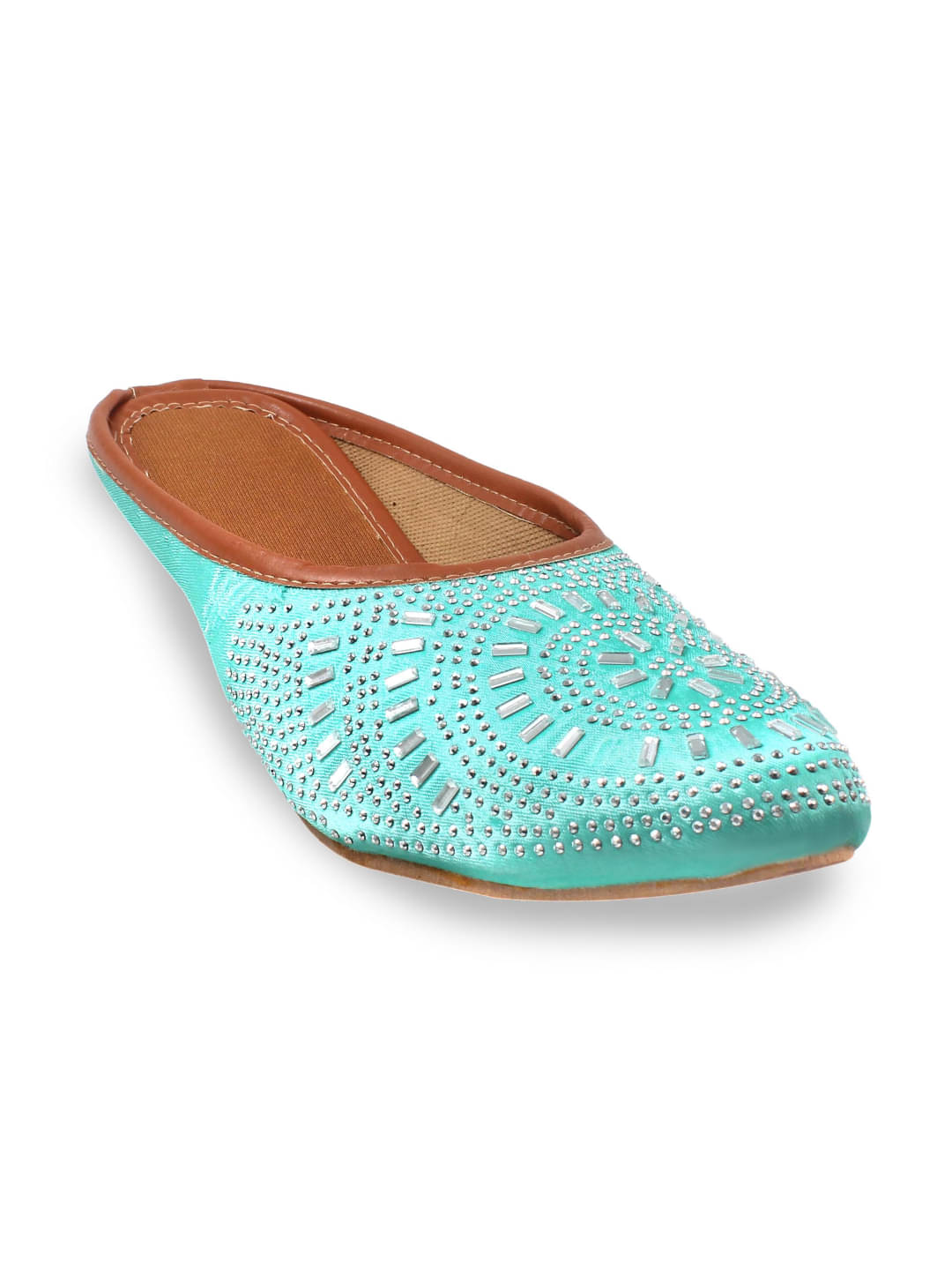     			Apratim Turquoise Women's Mules