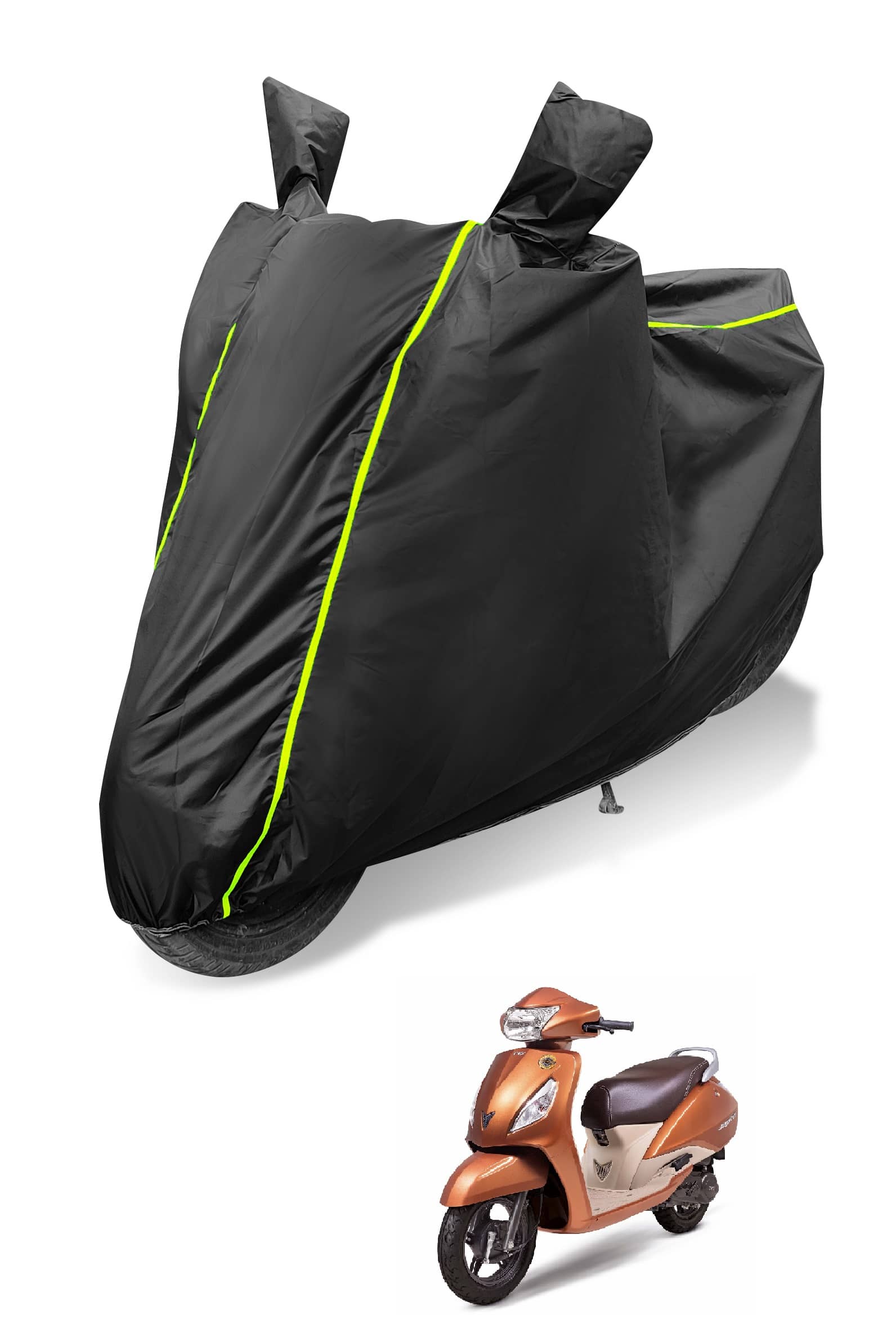 Auto Hub Bike Body Cover for TVS Jupiter ( Pack of 1 ) , Black