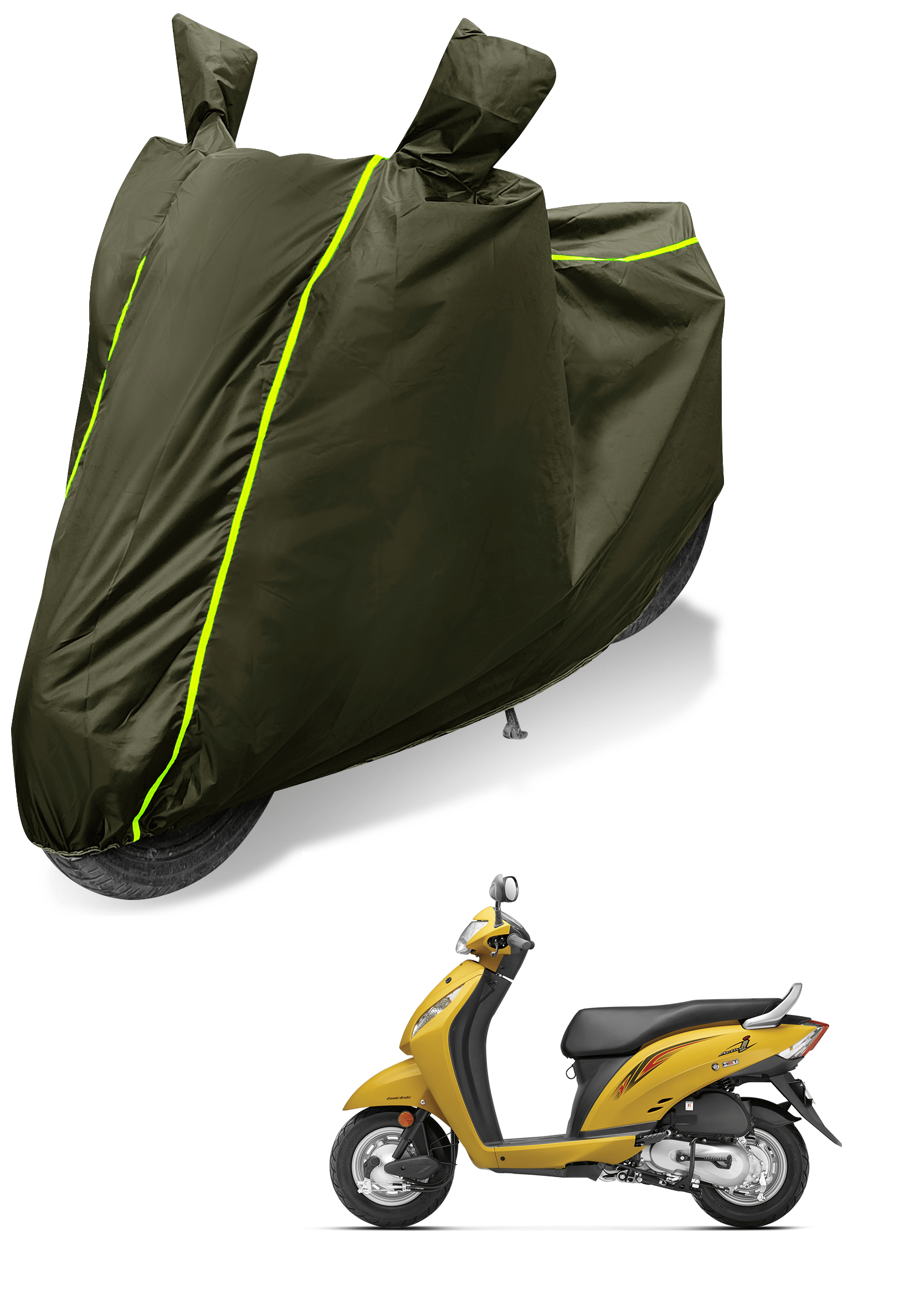 Auto Hub Bike Body Cover for Honda Activa i ( Pack of 1 ) , Green