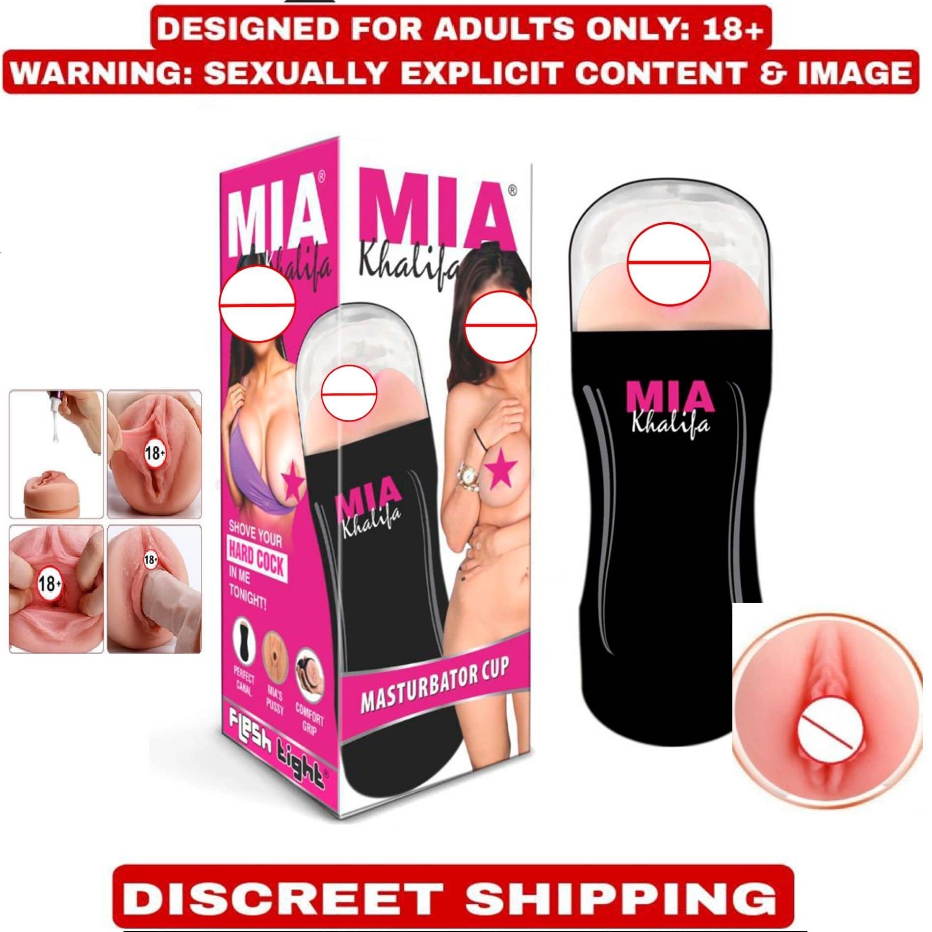CRAZYNYT-MIA CUP SEX TOY MEN SEX TOY BDSM  MALE POCKET MAN SEXY DOLL TOYPUSSY MASTURBATOR ULTRASKYN-Deep Throat Pocket Pal-Close-EnD