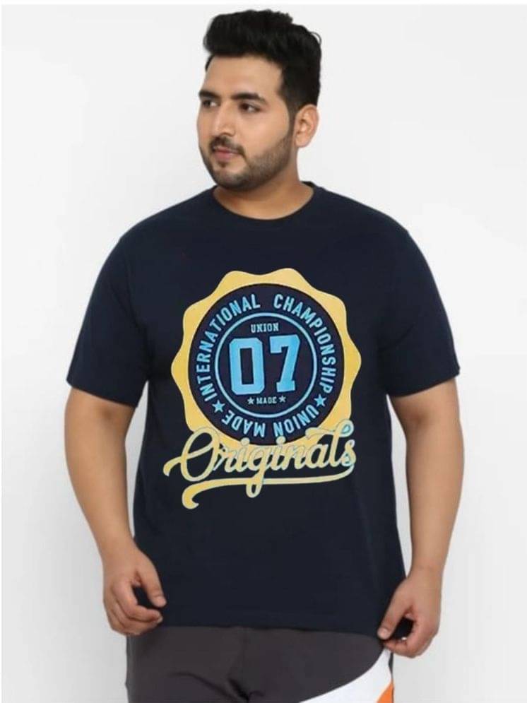     			DAAWEAR OUTFITS Pack of 1 Cotton Regular Fit Men's T-Shirt ( Navy )