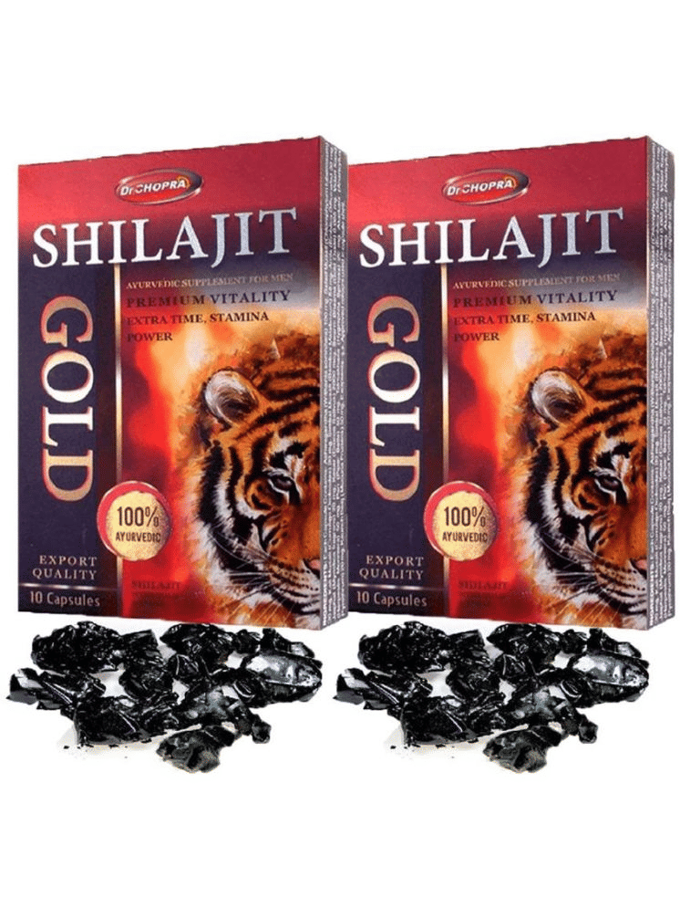     			Dr Chopra Shilajit Gold (100% Ayurvedic) 10x3=30 Capsule 10 no.s (Pack Of3)