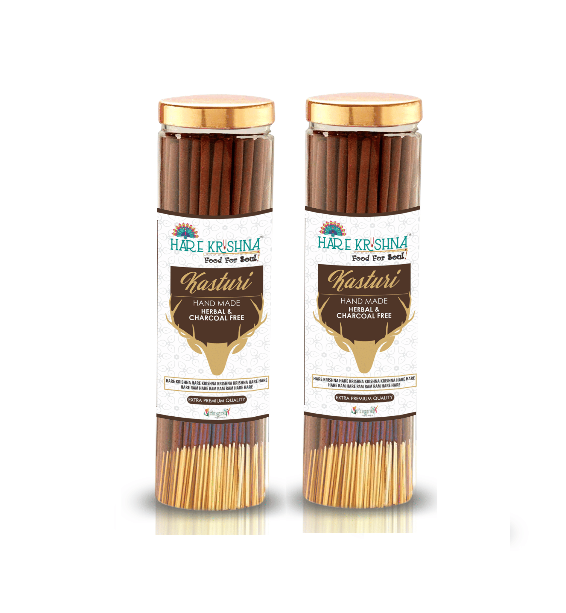     			Hare Krishna Incense Dhoop Sticks Kasthuri Musk 200 gm ( Pack of 2 )