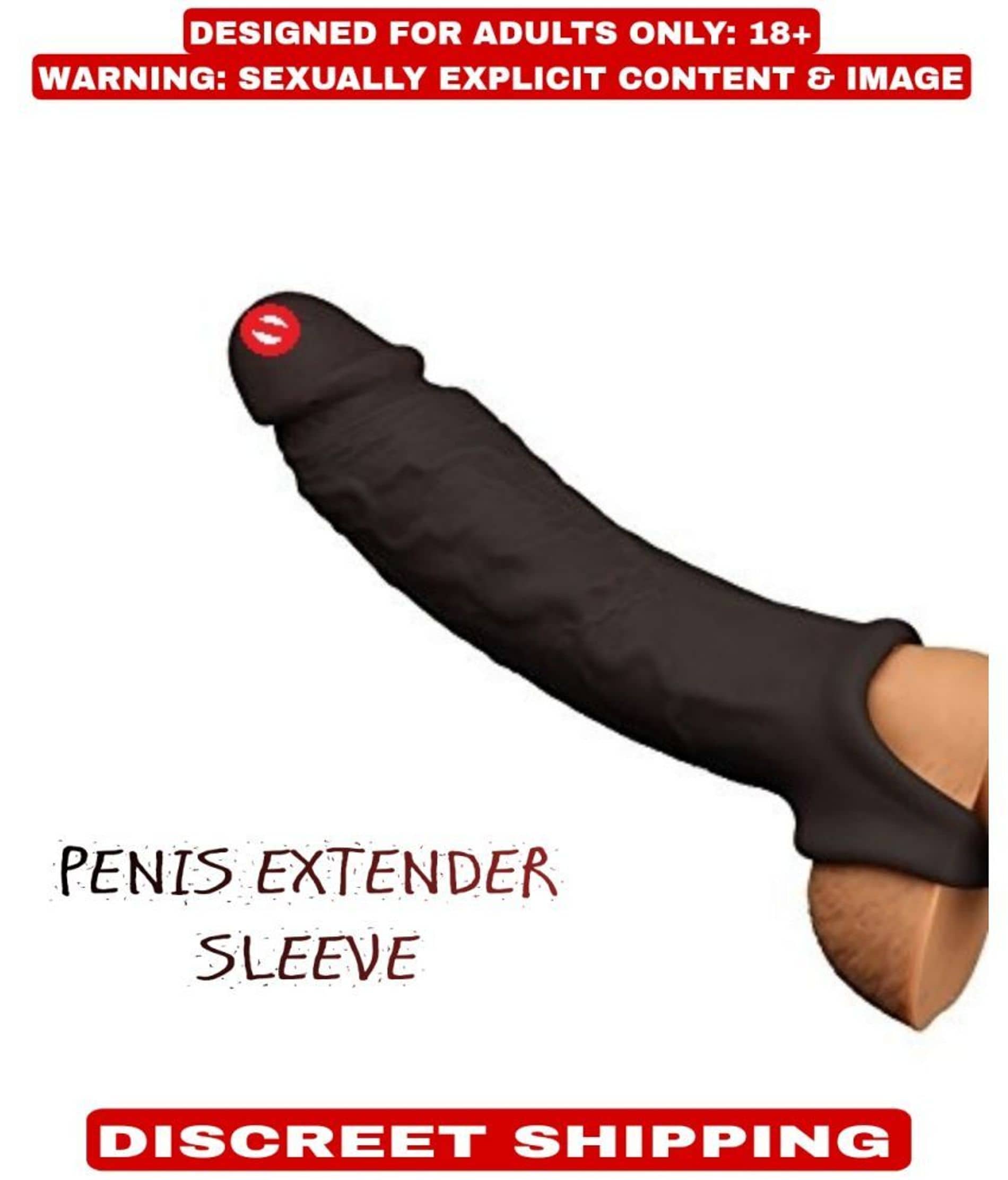 JUMBO PENIS EXTENSION EXTENDER COCK SLEEVE GIRTH ENHANCER FOR MEN - CRAZYNYT
