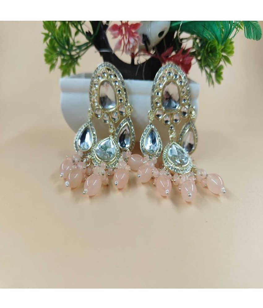 Jiyanshi fashion Peach Danglers Earrings ( Pack of 1 ) - Earrings | Buy online on ZillyBuy