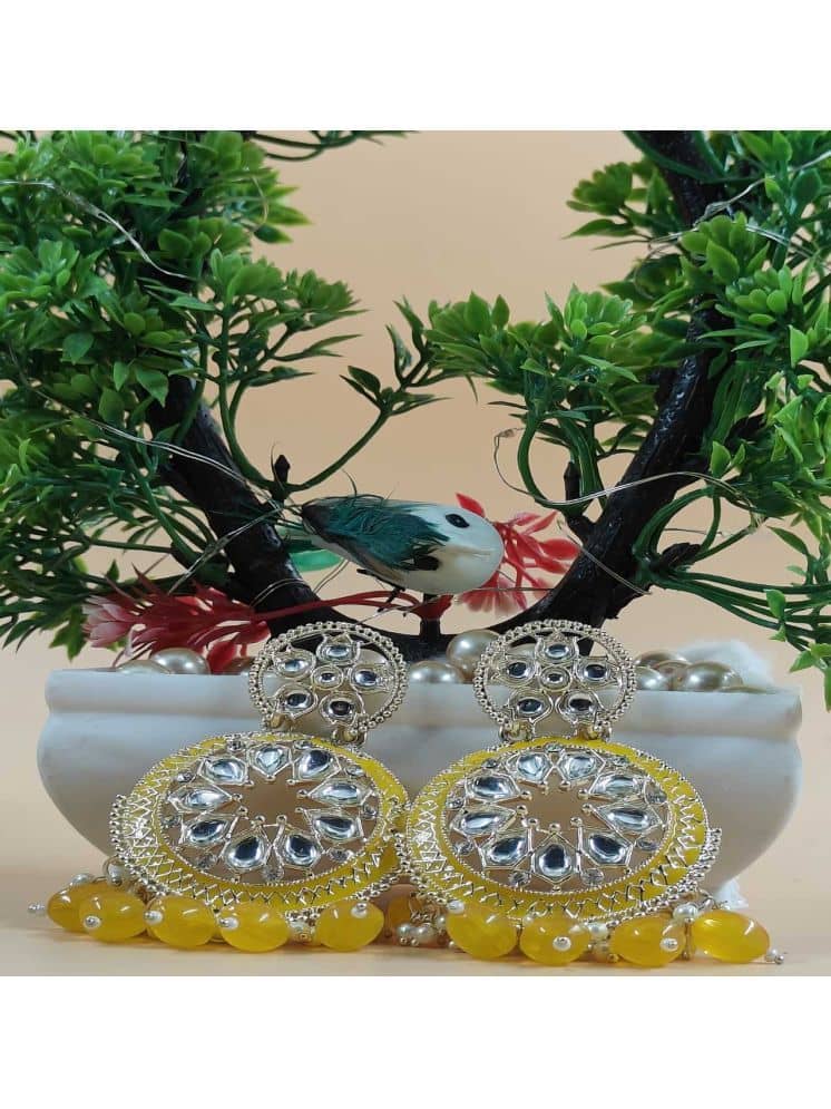Jiyanshi fashion Yellow Jhumki Earrings ( Pack of 1 ) - Earrings | Buy online on ZillyBuy