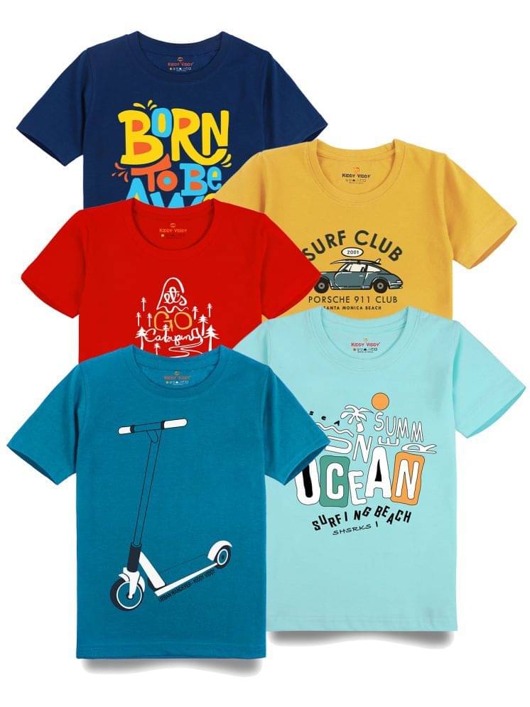     			KIDDY VIDDY Pack of 1 Boys Cotton Polo T-Shirt ( Navy Blue )