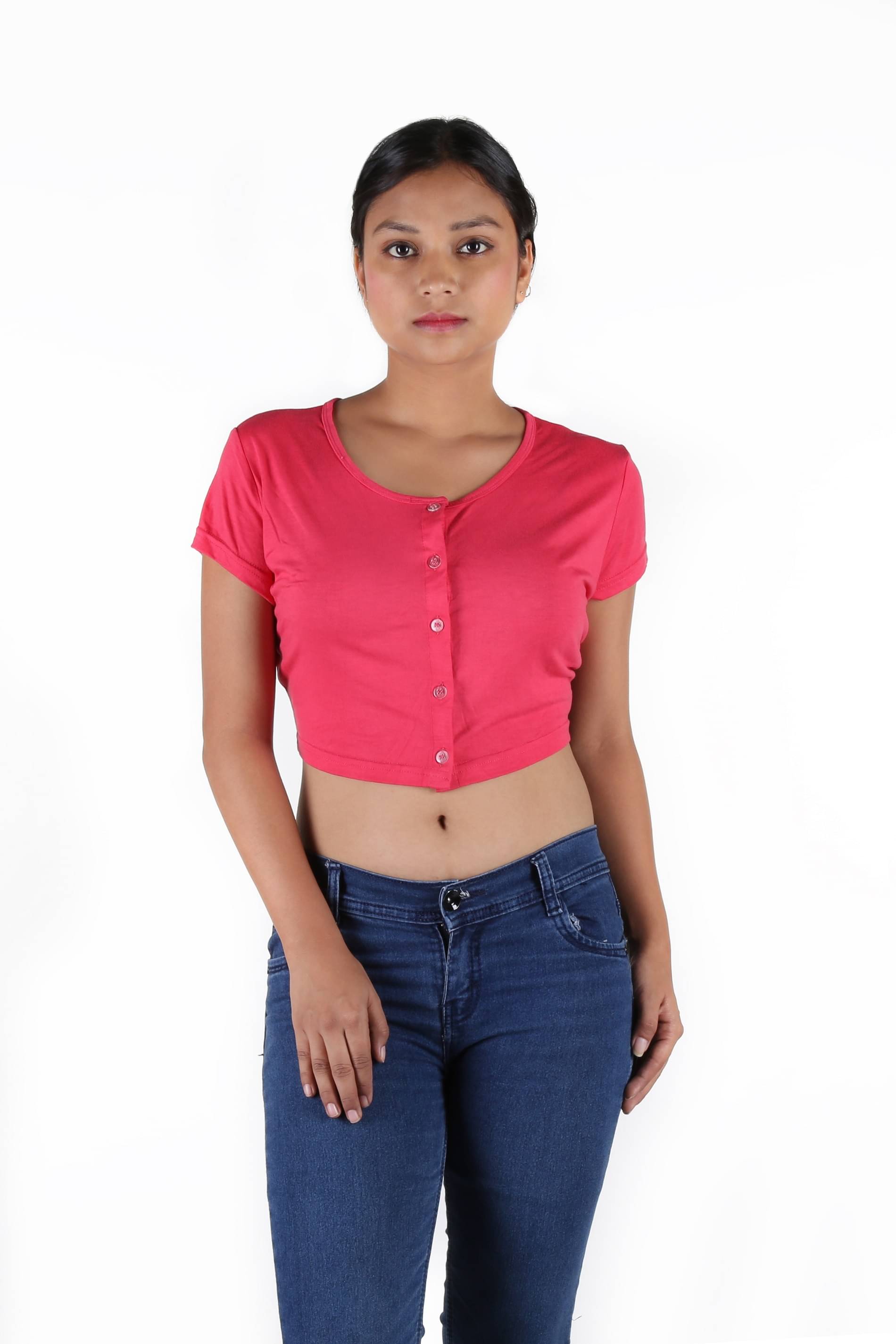 Leean Patterns Cotton Lycra Women's Shrugs - Pink ( Single ) Leean Patterns Cotton Lycra Women's Shrugs - Pink ( Single )