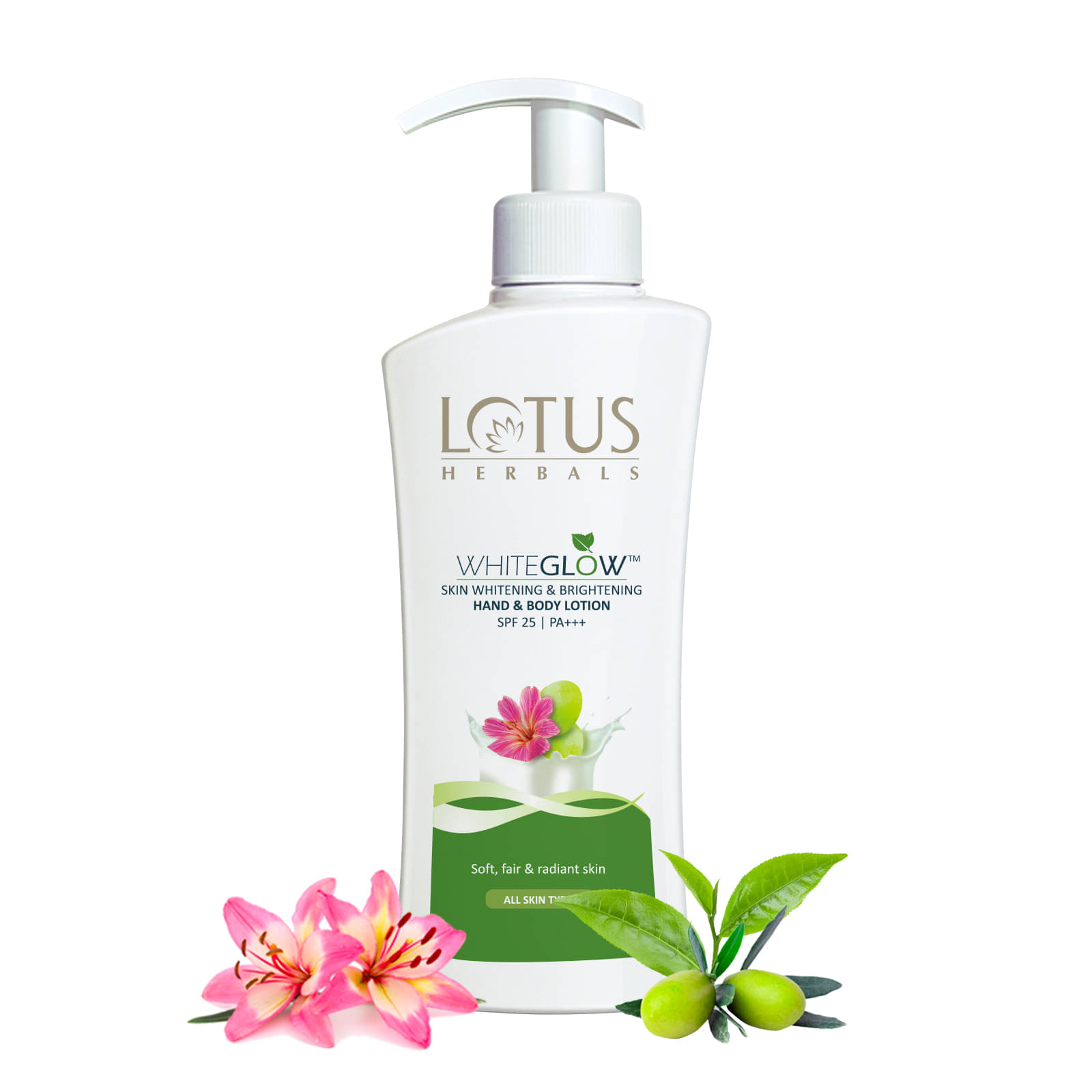     			Lotus Herbals Whiteglow Hand & Body Lotion with SPF25 and PA+++, For All SKin Types, 400ml