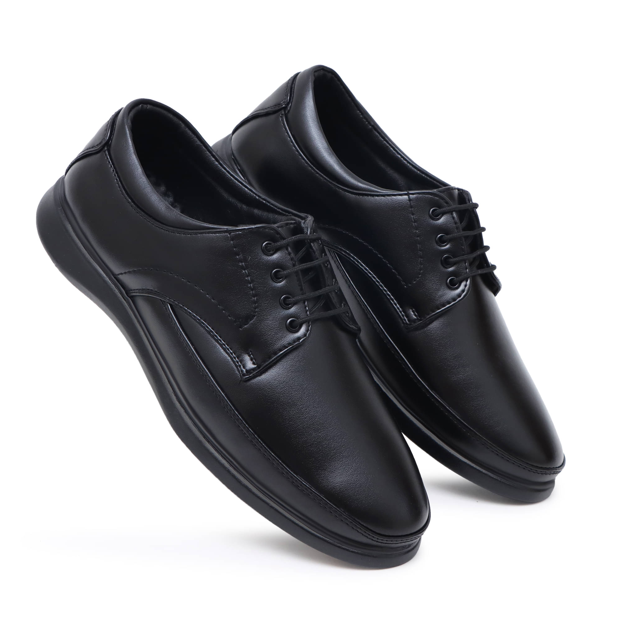     			SHUAN Black Men's Derby Formal Shoes