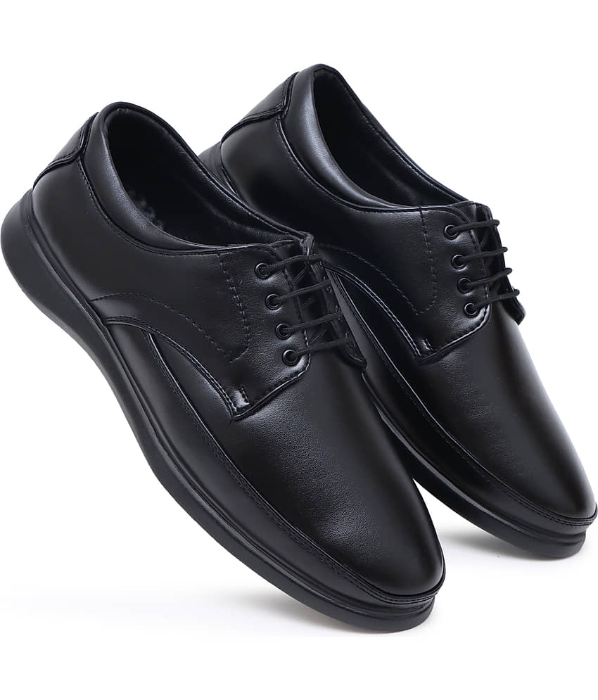 SHUAN Black Men's Derby Formal Shoes - Formal Shoes | Buy online on ZillyBuy