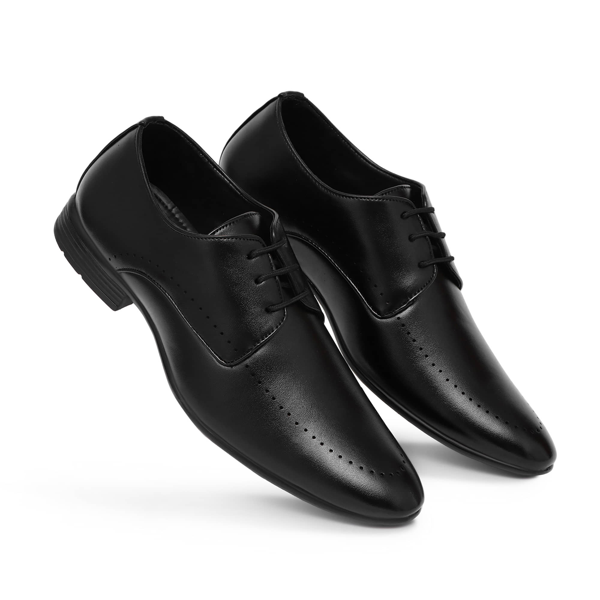 SHUAN Black Men's Derby Formal Shoes - Formal Shoes | Buy online on ZillyBuy