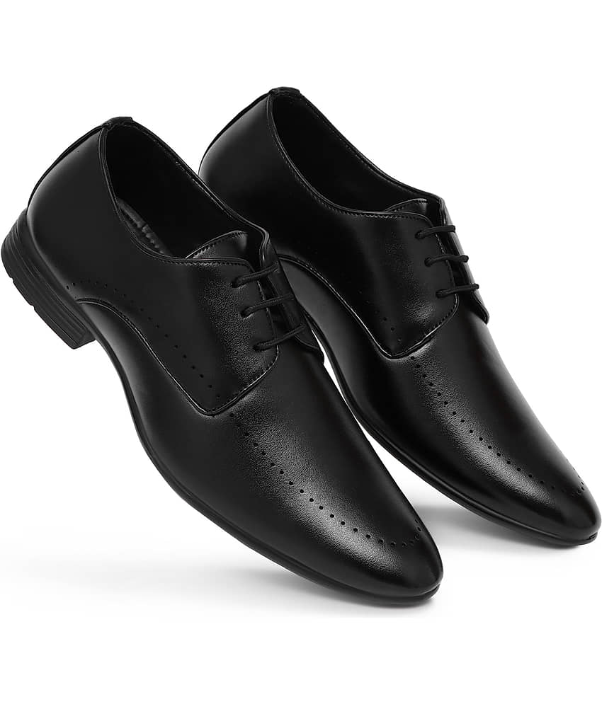 SHUAN Black Men's Derby Formal Shoes - Formal Shoes | Buy online on ZillyBuy