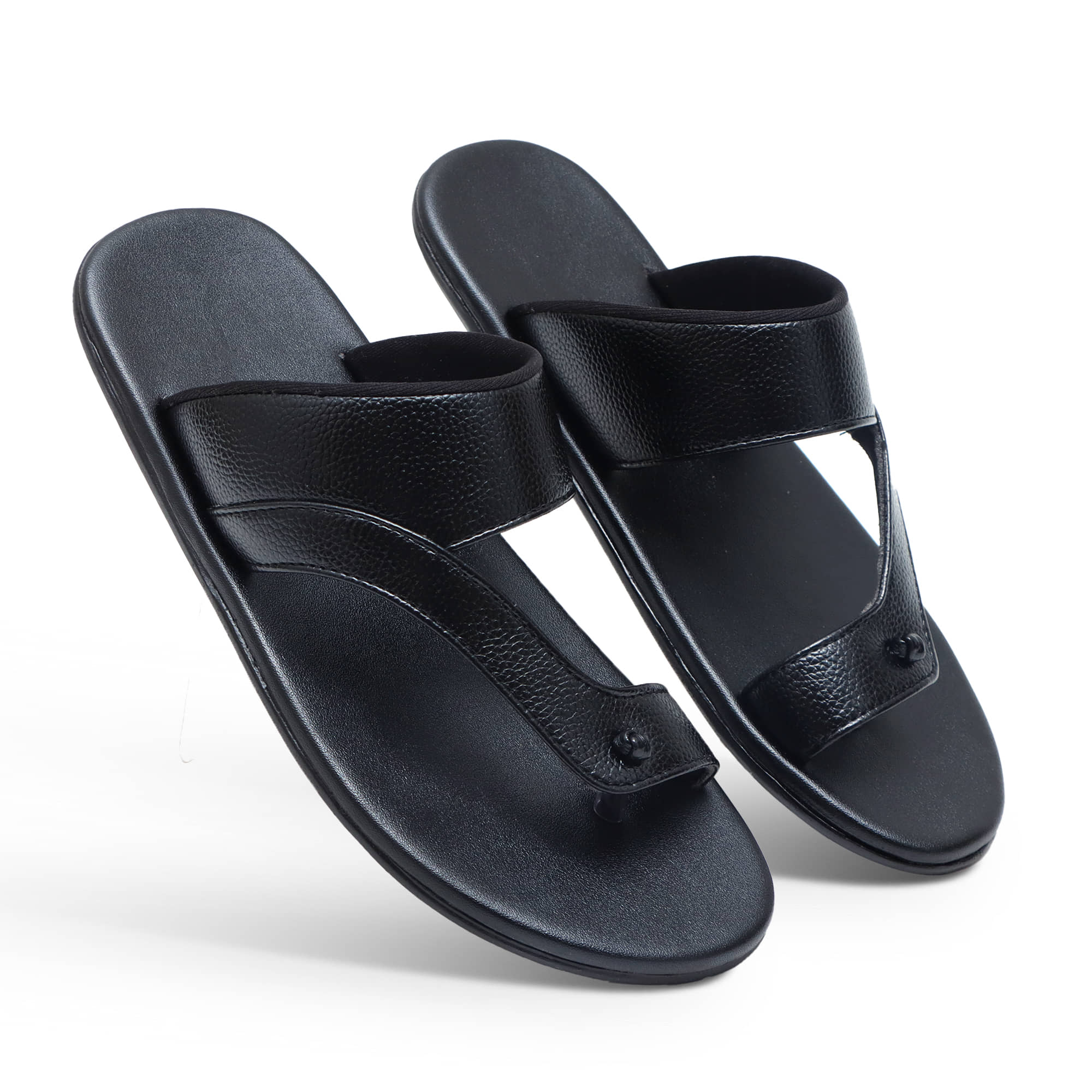 SHUAN Black Men's Slide Flip Flop