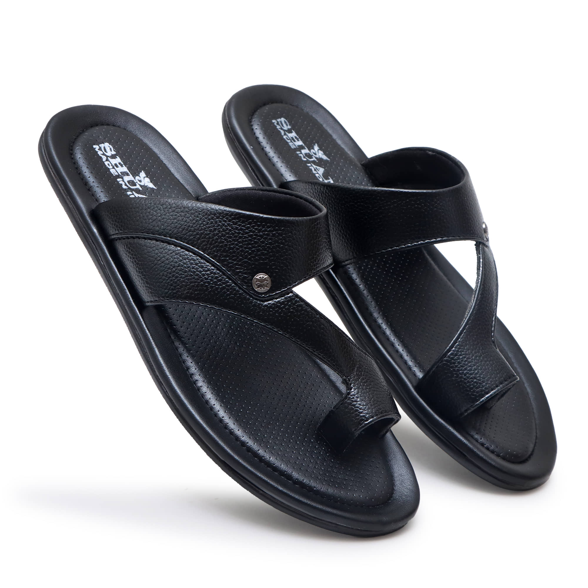 SHUAN Brown Men's Thong Flip Flop