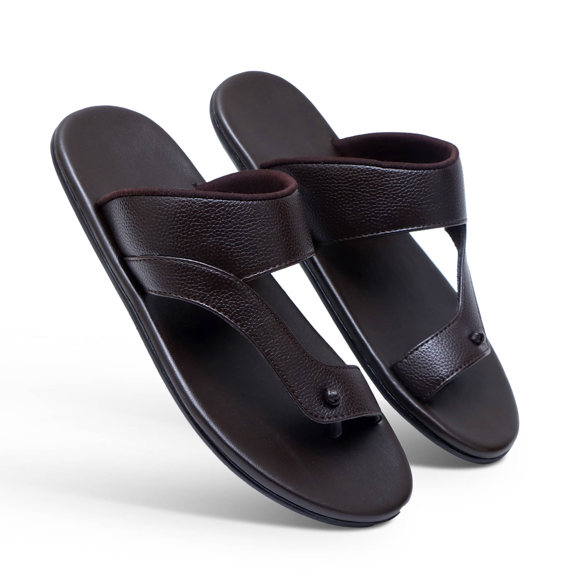     			SHUAN Brown Men's Slide Flip Flop
