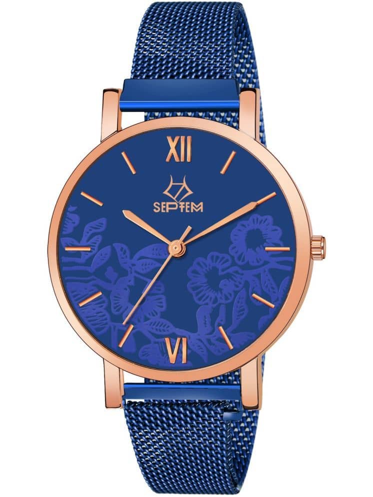 Septem Blue Stainless Steel Analog Womens Watch