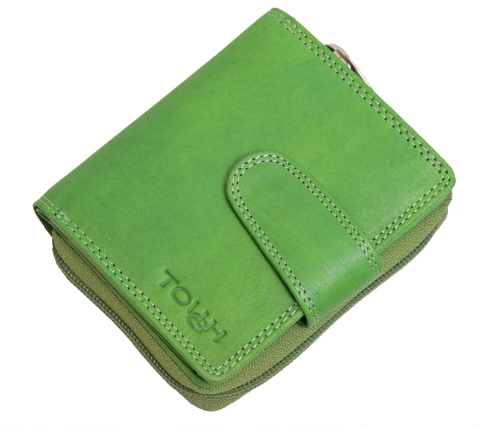     			Tough Leather Green Women's Bi Fold Wallet ( Pack of 1 )