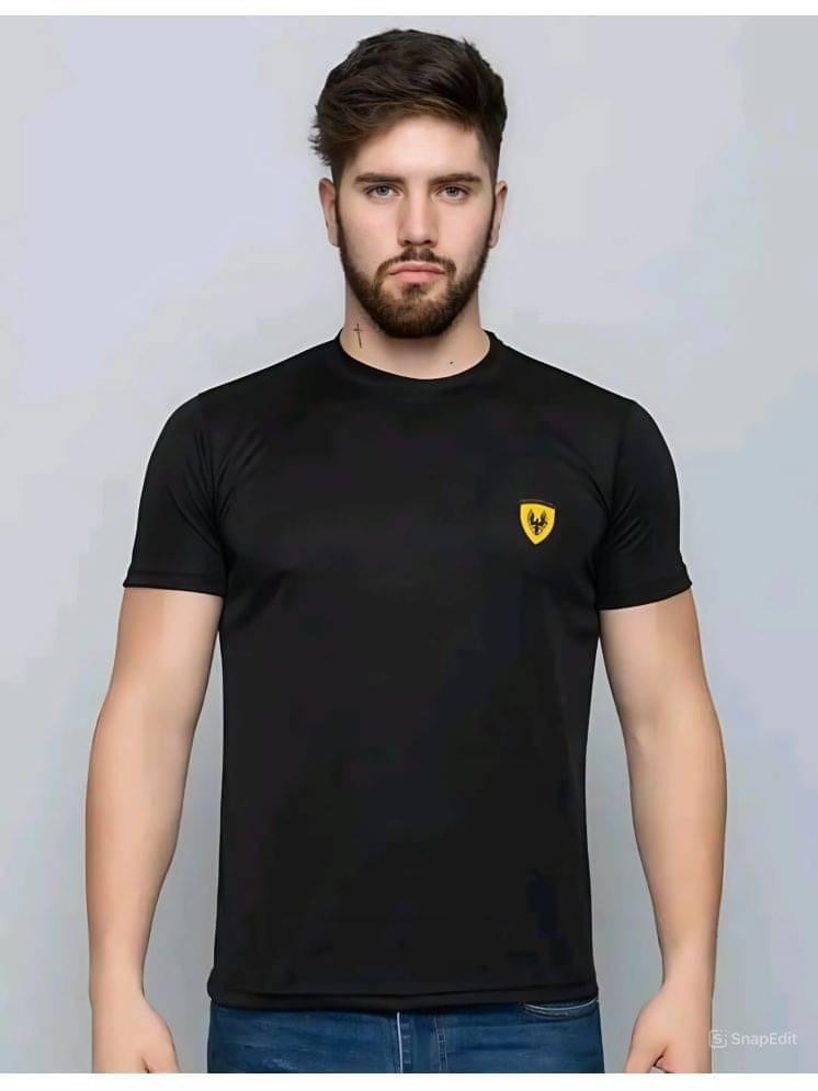 Whyme Fashion Pack of 1 Polyester Regular Fit Men's T-Shirt ( Black )     			Whyme Fashion Pack of 1 Polyester Regular Fit Men's T-Shirt ( Black )