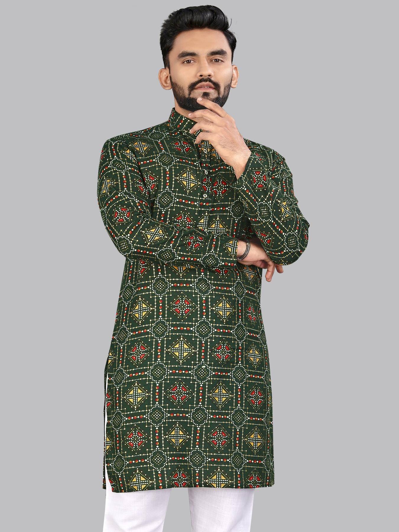 allan peter Dark Green Cotton Men's Regular Kurta ( Pack of 1 ) allan peter Dark Green Cotton Men's Regular Kurta ( Pack of 1 )