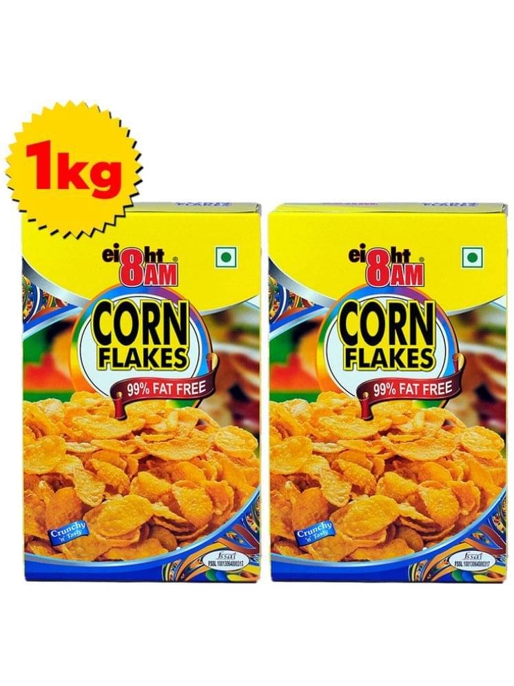     			8AM Corn Flakes 500 gm Pack of 2