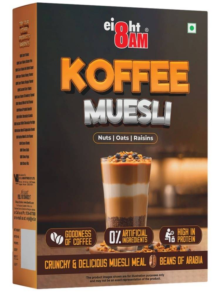 8AM Koffee Muesli 400 gm Pack of 2 8AM Koffee Muesli 400 gm Pack of 2