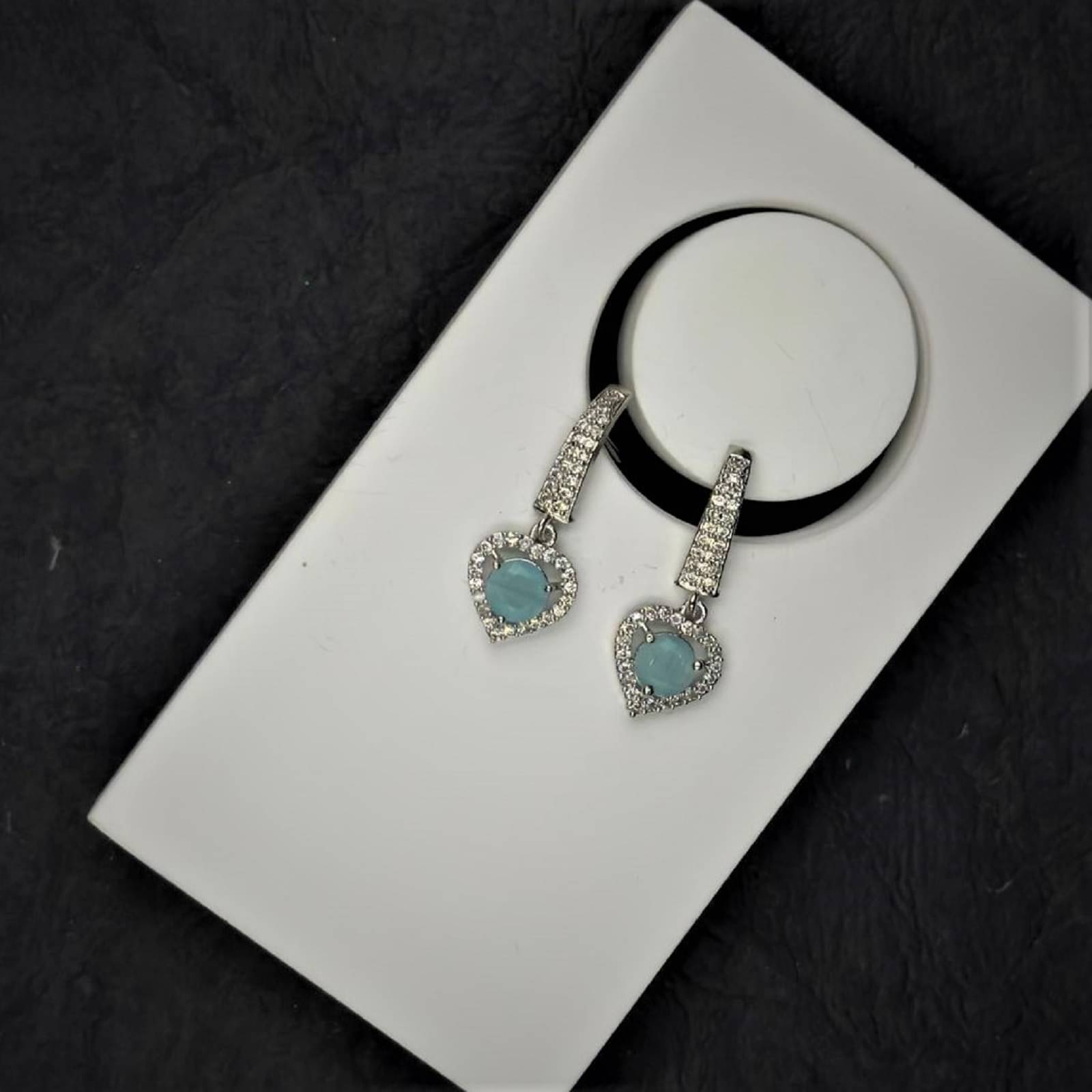     			AKLINA Light Green Hoops Earrings ( Pack of 1 )