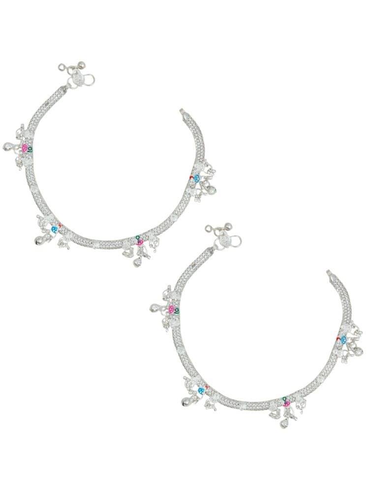     			AKLINA Multicolor Anklets ( Pack of 1 )