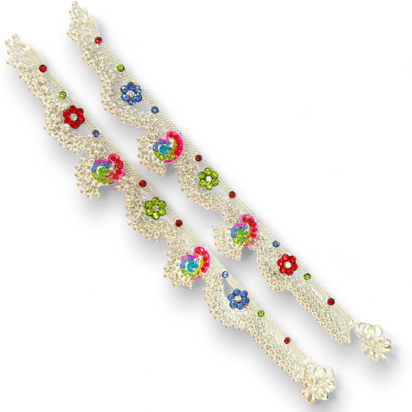     			AKLINA Multicolor Anklets ( Pack of 2 )