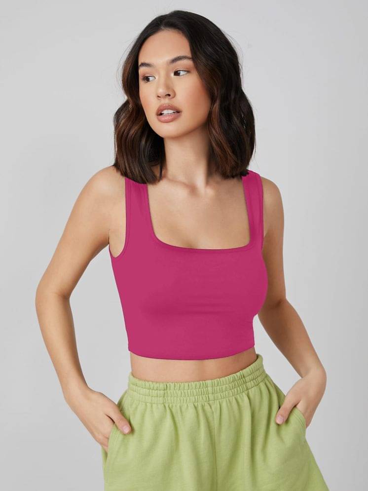 Aahwan Women's Cotton Crop Top ( Pink )     			Aahwan Women's Cotton Crop Top ( Pink )