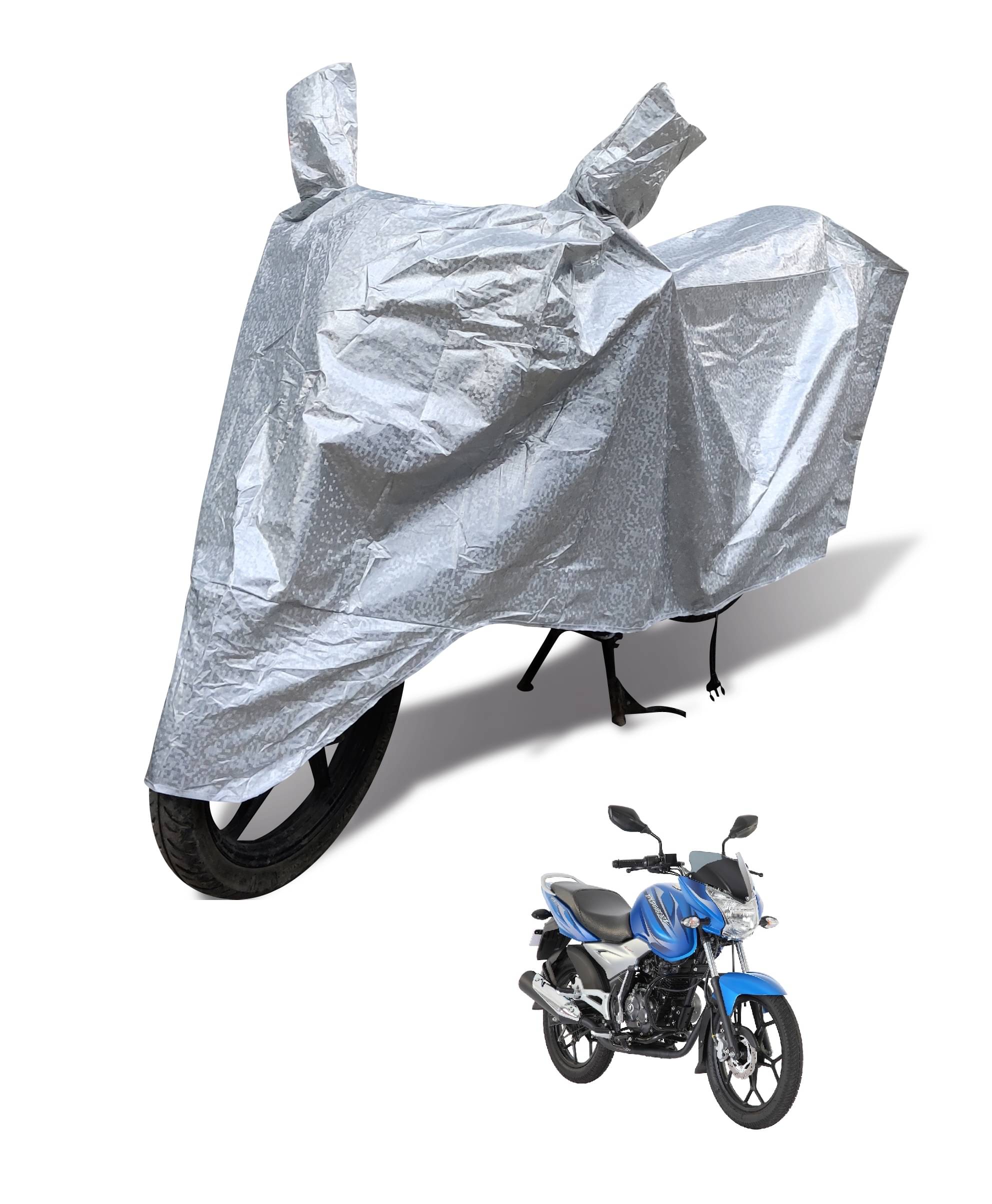 Auto Hub Bike Body Cover for Bajaj Discover 125 DTS-i ( Pack of 1 ) , Silver Auto Hub Bike Body Cover for Bajaj Discover 125 DTS-i ( Pack of 1 ) , Silver